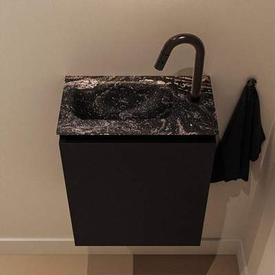 MONDIAZ TURE-DLUX Meuble toilette - 40cm - Urban - EDEN - vasque Lava - position gauche - 1 trou de robinet