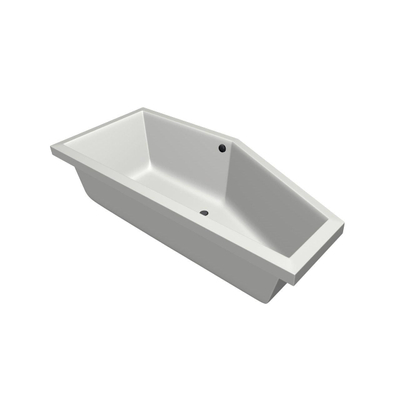 Xenz Society Hoekbad - 170x75x48 - afvoer Midden - Rechts - Compact - acryl - wit