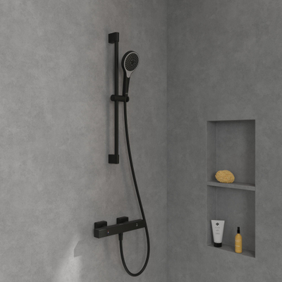 Villeroy & Boch Universal Taps & Fittings Mitigeur thermostatique de douche pour douche Angulaire - noir mat