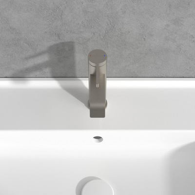 Villeroy & Boch Dawn badtoevoer - 201mm - voor wandmontage - Brushed Nickel (rvs)