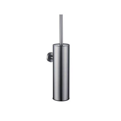 Fortifura Calvi Toiletset 5-delig - toiletrolhouder - reserverolhouder - toiletborstelhouder - handdoekhaak - pedaalemmer - PVD - geborsteld gunmetal (antraciet)