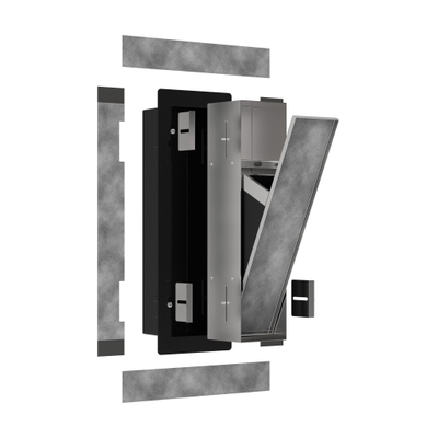 Hansgrohe XtraStoris Rock Poubelle - 30x15x14cm - porte carrelable - blanc mat