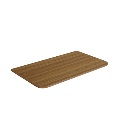 Saniclass Terra Plan de toilette - 80x46x2cm - coins arrondis - Sandwood (chêne clair)