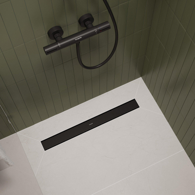 Hansgrohe RainDrain Go Douchegoot - 60cm - standaard/vlakke installatie - betegelbaar - mat zwart