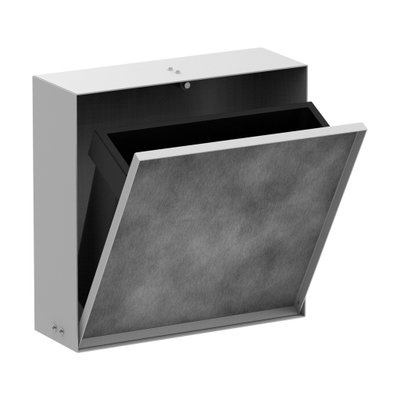 Hansgrohe XtraStoris Rock Poubelle - 30x30x10cm - porte carrelable - blanc mat