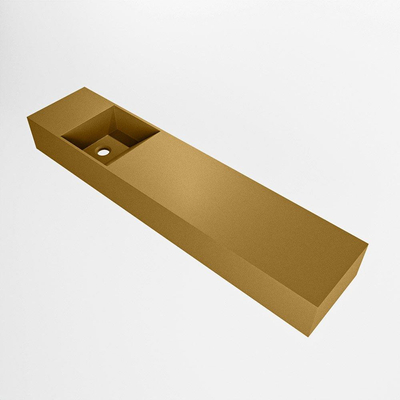 Mondiaz TYNE Fontein - 100x23x12cm - wasbak Links - zonder kraangaten - solid surface - Oro