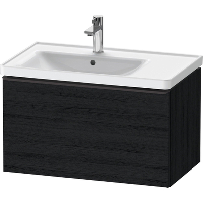 Duravit D-Neo wastafelonderkast 78.4x44x45.2cm 1 lade met softclose Eiken (zwart) Mat