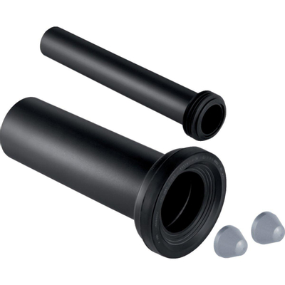 Geberit verlengset aansluitgarnituur PE - voor wandcloset - diameter 90mm - 10cm - 30cm - zwart
