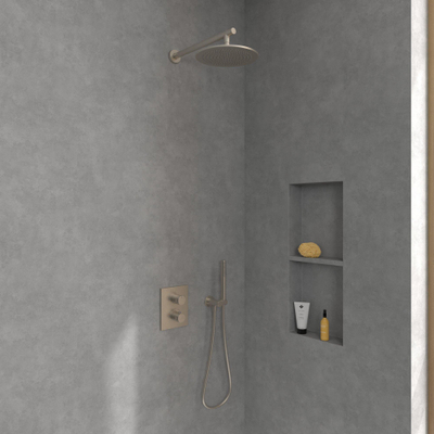 Villeroy & Boch Universal Showers hoofddouche - 25cm - Rond - Matt Brushed Nickel (RVS)