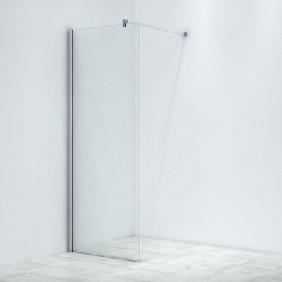 FugaFlow Eccelente Douche à l'italienne en verre - 80x200cm - verre clair - chrome