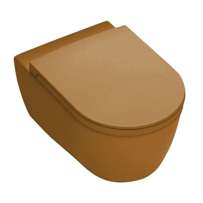 Royal Plaza Primo WC suspendu - 35x54cm - sans bride - avec abattant softclose - déclipsable - tabac