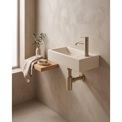 Saniclass Torino Lavabo pour WC - 40x22x10cm - solid surface - blanc cassé
