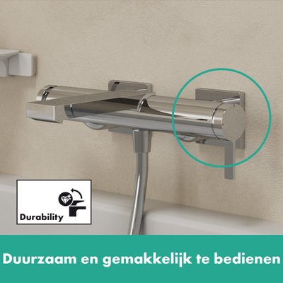 Hansgrohe Tecturis E Eengreeps badmengkraan - opbouw - hoogglans chroom