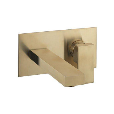 Crosswater Verge Mitigeur de lavabo encastré - 2 trous - bec 21cm - laiton brossé
