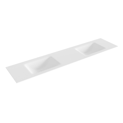 Mondiaz CLOUD Talc solid surface lavabo encastré 200cm double