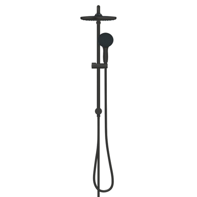 Grohe Vitalio Start QuickFix 250 Flex Regendoucheset - 25cm - hoofddouche - 2 straalsoorten - ronde handdouche - 2 straalsoorten - met omstelkraan - matte black (mat zwart)