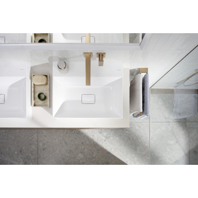 Hansgrohe AddStoris Q handdoekhouder 2-lids - geborsteld brons