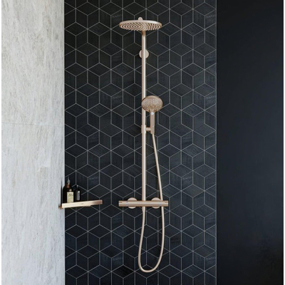 Hansgrohe Raindance Select S opbouw regendoucheset – Ø24 cm PowderRain-hoofddouche – glijstang 90 cm – geborsteld brons