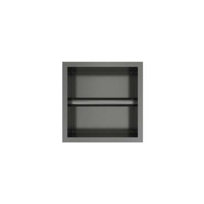 Hotbath &MORE Inbouw toiletrolhouder - 16x16x13cm - PVD - geborsteld gunmetal (antraciet)