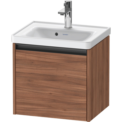 Duravit ketho 2 meuble sous lavabo avec 1 tiroir 48.4x37.5x44cm avec poignée noyer anthracite mat