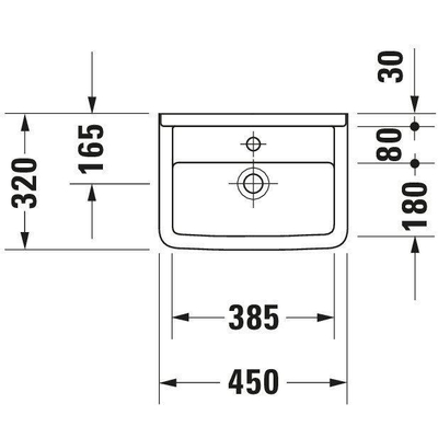 Duravit Starck 3 Fontein - 45x32cm - wit