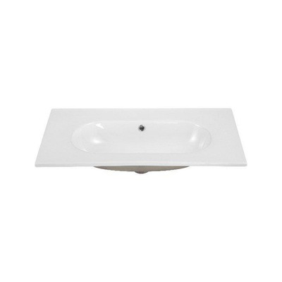 Saniclass Chaci Lavabo - 80x46x14cm - sans trous de robinet - céramique - blanc