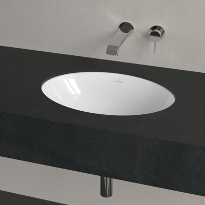 Villeroy & Boch Loop & Friends onderbouwwastafel - 48.5x32.5cm - zonder kraangat - met overloop CeramicPlus - White Alpine (glans wit)