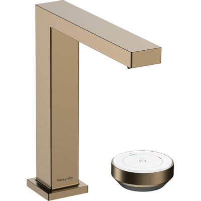Hansgrohe Tecturis E Mitigeur lavabo - bouchon ouvert - bec 15.8 cm - bronze brossé