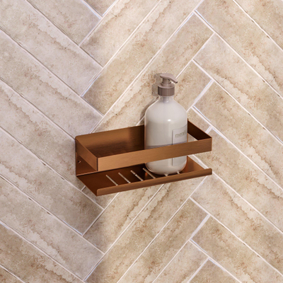 Brauer Etagère de douche - 23x8cm - Cuivre brossé