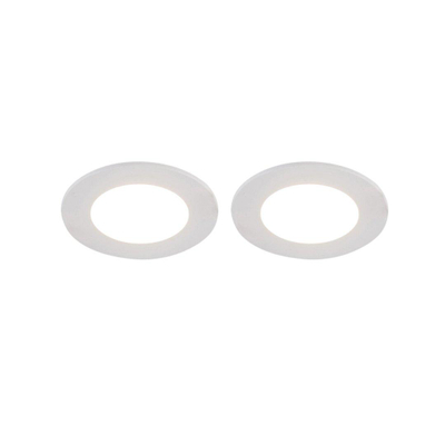 QAZQA Blanca Inbouwspot - set van 2 - 9x9cm - incl. LED - 3 staps dimbaar - IP44 - mat wit