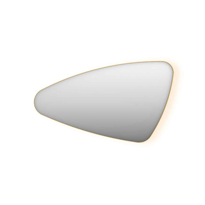 INK SP23 Miroir - 120x4x70cm - LED - en bas et en haut - changement de couleur - dimmable - organique - dans un cadre en acier - aluminium Mat or à gauche