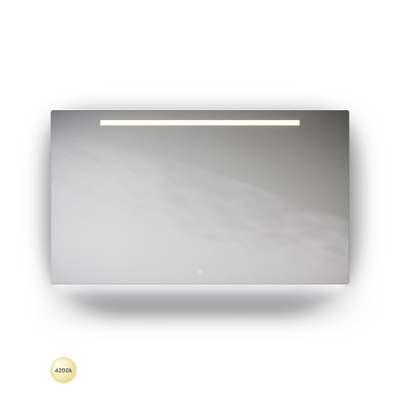 LoooX ML1-Line spiegel – 140x70 cm – directe en indirecte LED onder – touchbediening – Aluminium