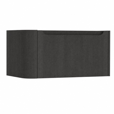 H&R Badmeubelen Juice Wastafelonderkast - 80x45x40cm - linkerhoek afgerond - 1 lade - geïntegreerde greep - basalt