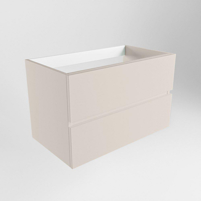 Mondiaz VICA meuble de salle de bains sous-meuble - 80x50x45cm - 2 tiroirs - Découpe centrale - Linen