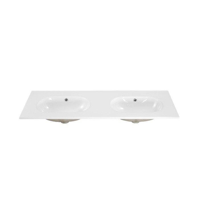 Saniclass Chaci Lavabo - 120x46x14cm - sans trous de robinet - céramique - blanc