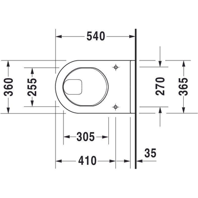 Duravit Starck 3 hangtoilet – vlakspoel – diepte 54 cm – glans wit