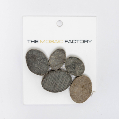 ÉCHANTILLON The Mosaic Factory Carreau mosaïque pierre naturelle 30x30cm pour mur et sol pour intérieur et extérieur marbre gris foncé