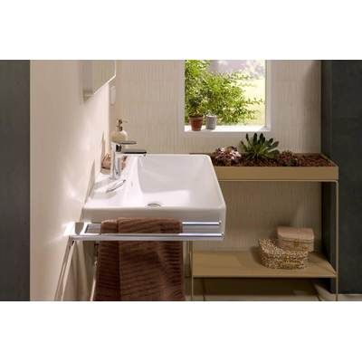 Hansgrohe Xanuia Q Wastafel/Fontein - 60x48cm - inbouw - 1 kraangat - met overloop - wit glans