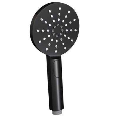 Brauer Black Edition Badkraan opbouw - 2 gladde knoppen - handdouche rond 3 standen - mat zwart