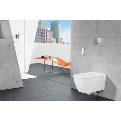 Villeroy & Boch Viconnect bedieningsplaat dualflush frontbediend - 25.3x14.5cm - kunststof zwart/matchroom - mat zwart