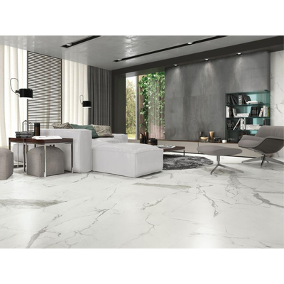 Cifre Ceramica Statuario Carrelage aspect marbre sol et mural 60x120cm rectifié Blanc/Noir