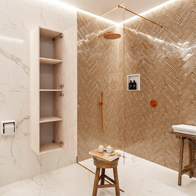 MONDIAZ BEAM Armoire colonne - 160cm - 2 portes - Underlayment