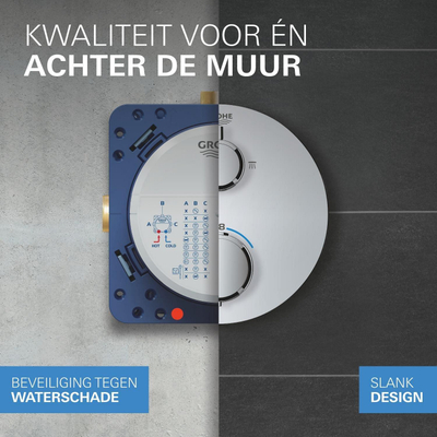 Grohe QuickFix Precision SmartControl Doucheset - 2 uitgangen - Vitalio Rain Mono 310 Cube hoofddouche - Vitalio Joy Cube Stick handdouche - 1 straalsoort - doucheslang 150cm - chroom