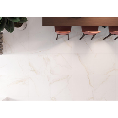 SAMPLE Cifre Cerámica Diamond Gold mat rectifié Carrelage de sol et mural Aspect pierre naturelle Mat Blanc