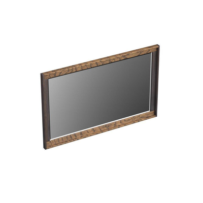 Forzalaqua Reno 2.0 miroir 80x50cm Rectangulaire sans éclairage avec cadre Chêne massif Charcoal
