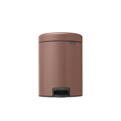 Brabantia NewIcon Poubelle à pédale - 5 litres - seau intérieur en plastique - satin taupe