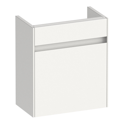 BRAUER Inspire meuble de lavabo pour WC - 40x45x22cm - porte ouvrant vers la droite - sans poignée - blanc brillant