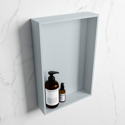 Mondiaz Easy nis 29.5x44.5x8cm - inbouw/opbouw - 1 open vak - Solid surface - Clay