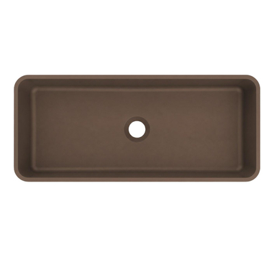 Arcqua Case Opbouw Waskom - rechthoek - 60x26cm - mat chocola