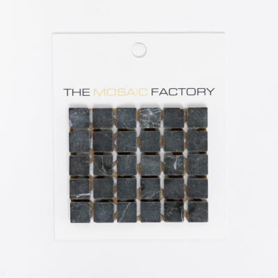 SAMPLE The Mosaic Factory Mosaïque en pierre naturelle 1.5x1.5x0.6cm pour mur et sol pour intérieur et extérieur marbre Nero Anticato